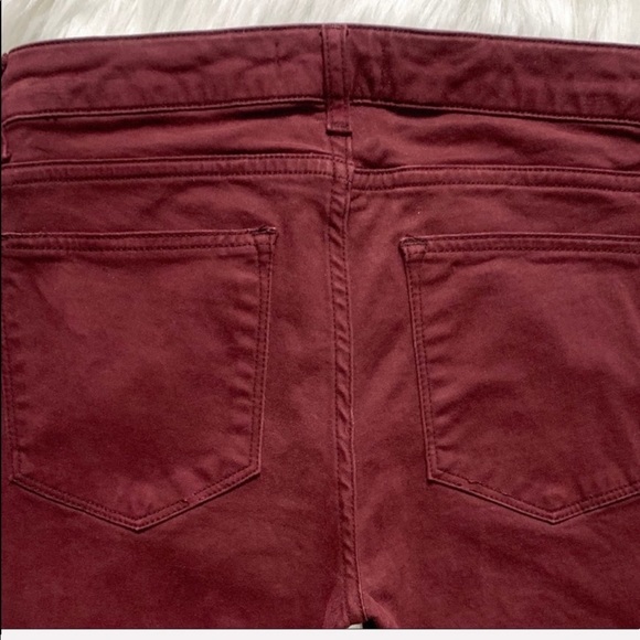 2/$20🌸 Zara Zipper Ankle Burgundy Skinny Jeans - Picture 4 of 8